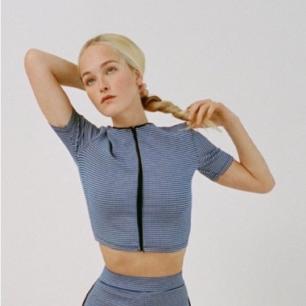 NWOT ZARA JACQUARD CROP TOP JACKET MEDIUM